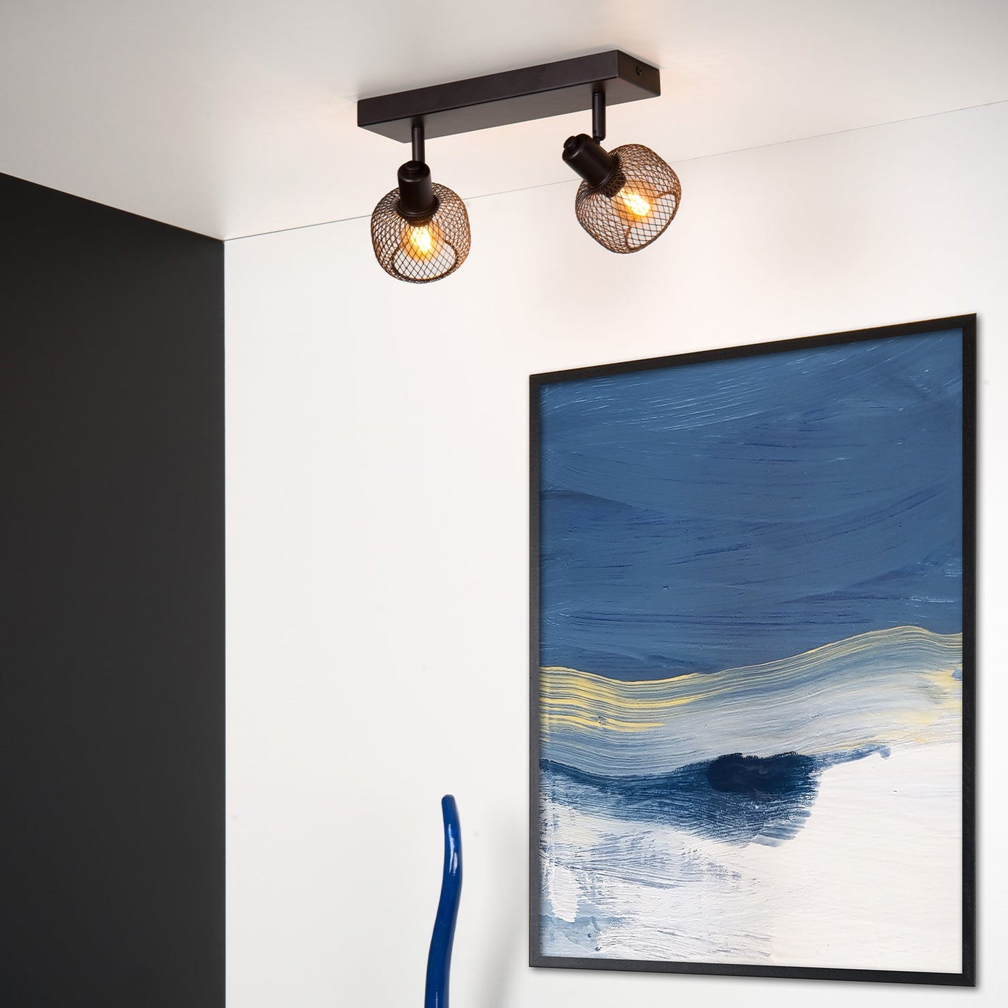 Plafondspot Maren | Zwart Metaal