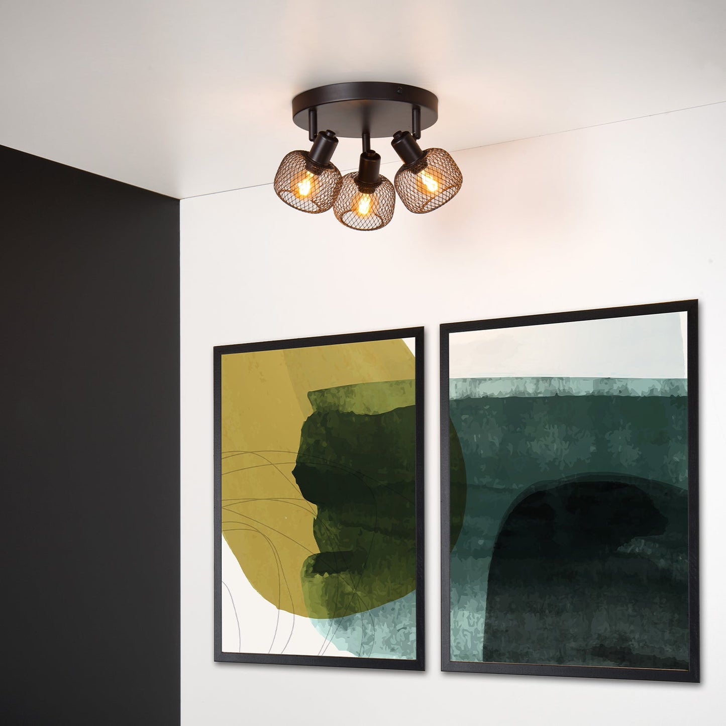 Plafondspot Maren | Zwart Metaal