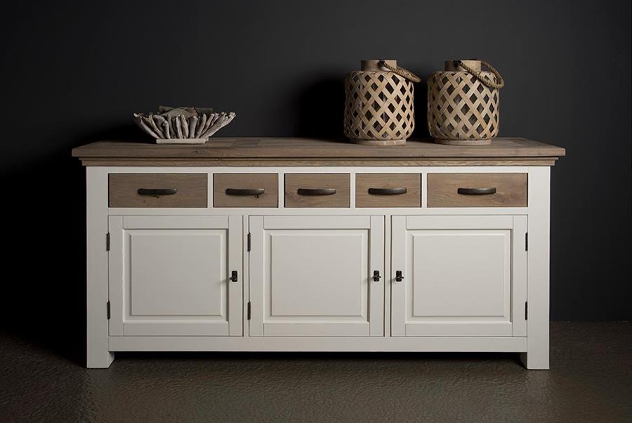 Dressoir Parma wit, vooraanzicht in een interieur
