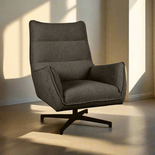 Draaifauteuil Rodia | Bruin Bouclé
