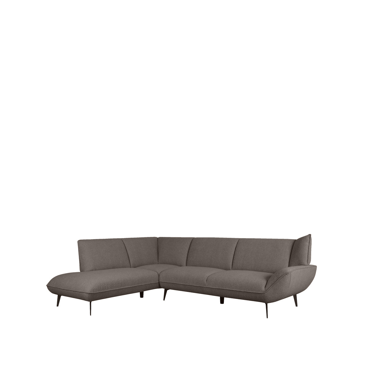 Hoekbank Pesaro | Bruin Bouclé