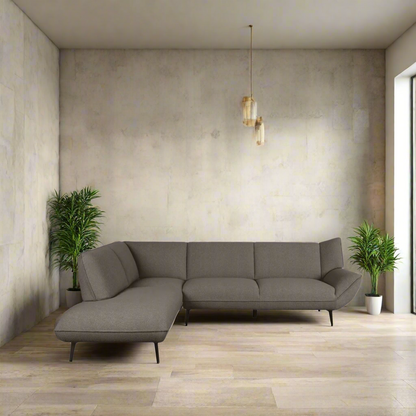 Hoekbank Pesaro | Bruin Bouclé