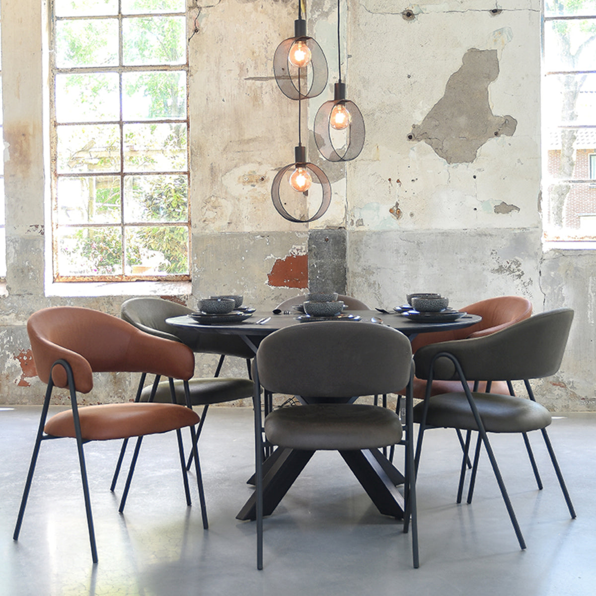 Hanglamp Ronda 3-lichts | Zwart Metaal