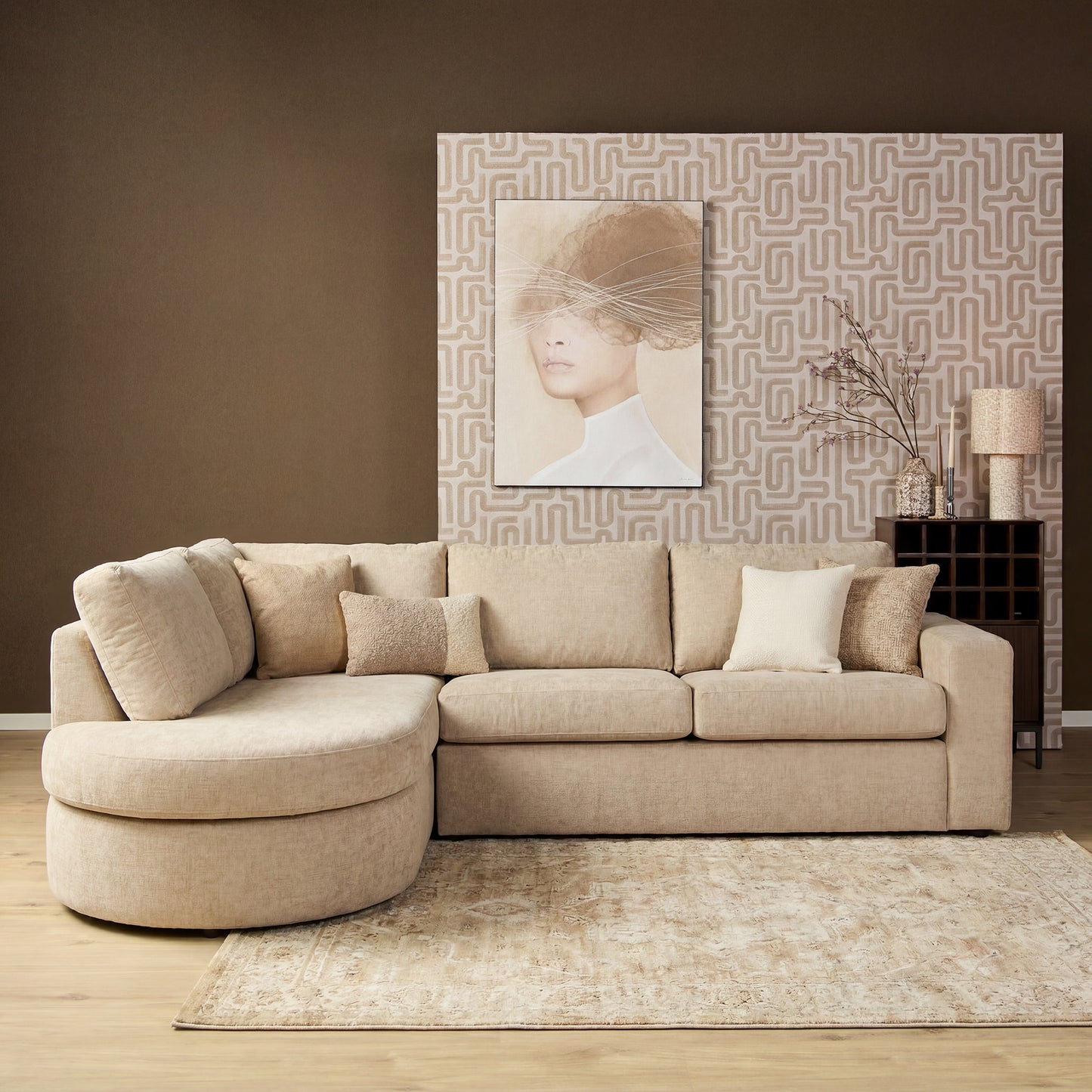 Hoekbank Alma | Beige