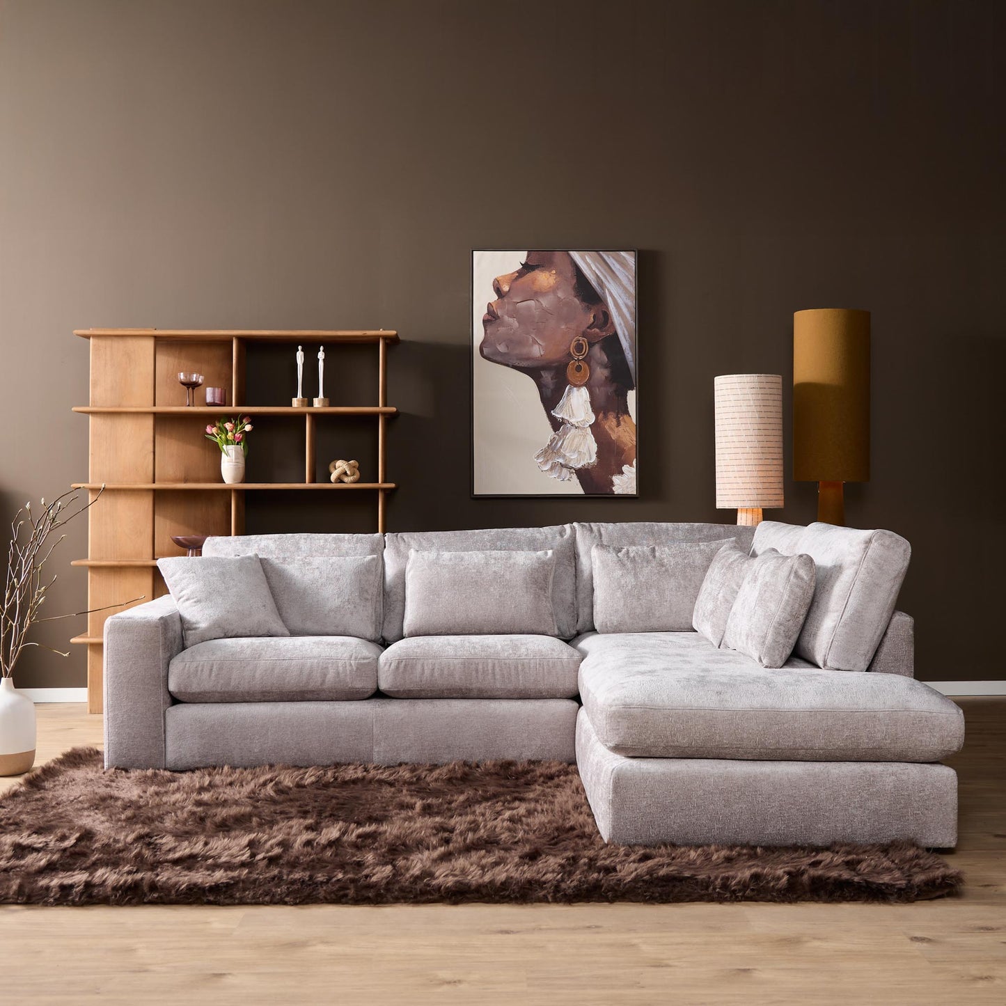 Hoekbank Jesse | Grijs/Beige