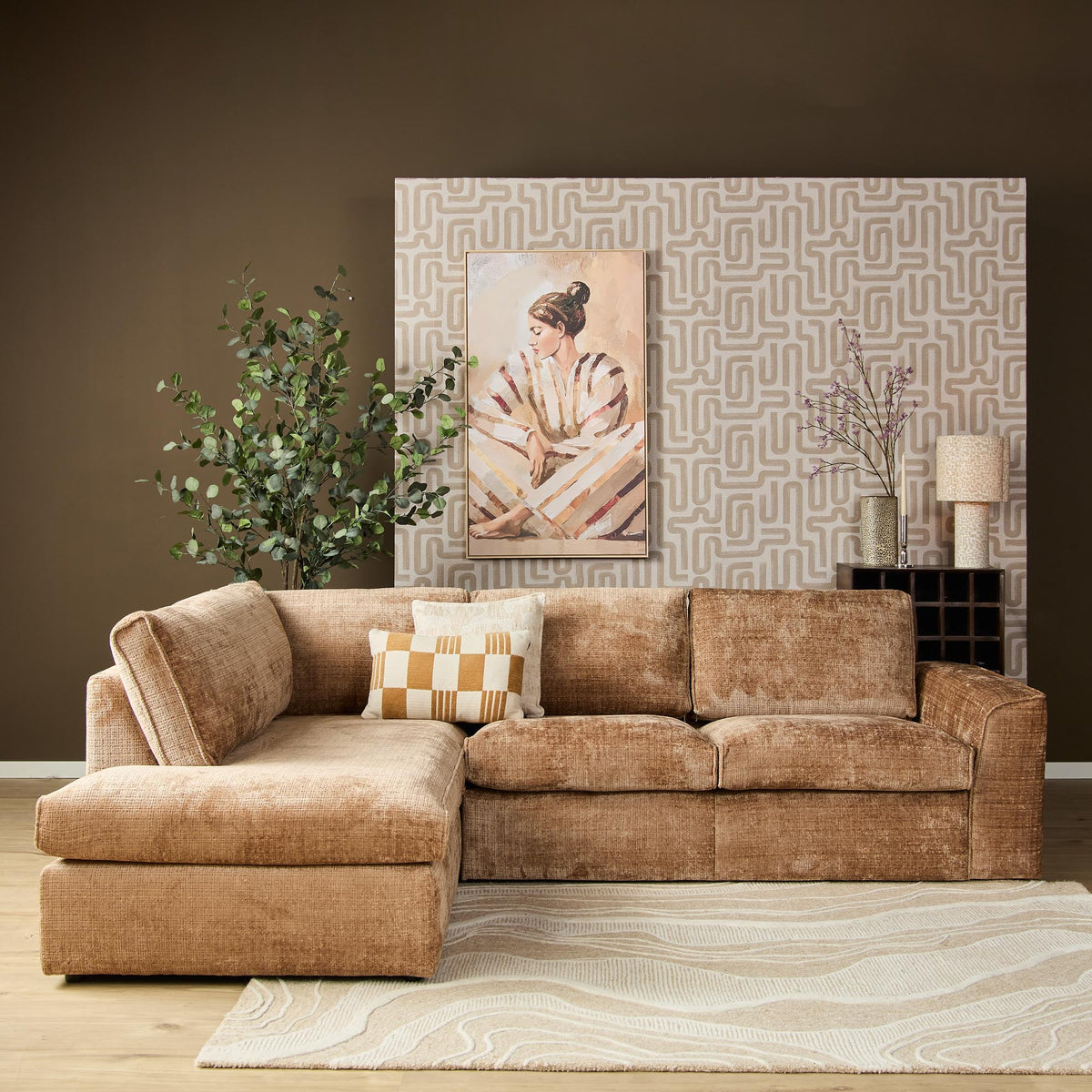 Hoekbank Teddy | Cinnamon Cremona