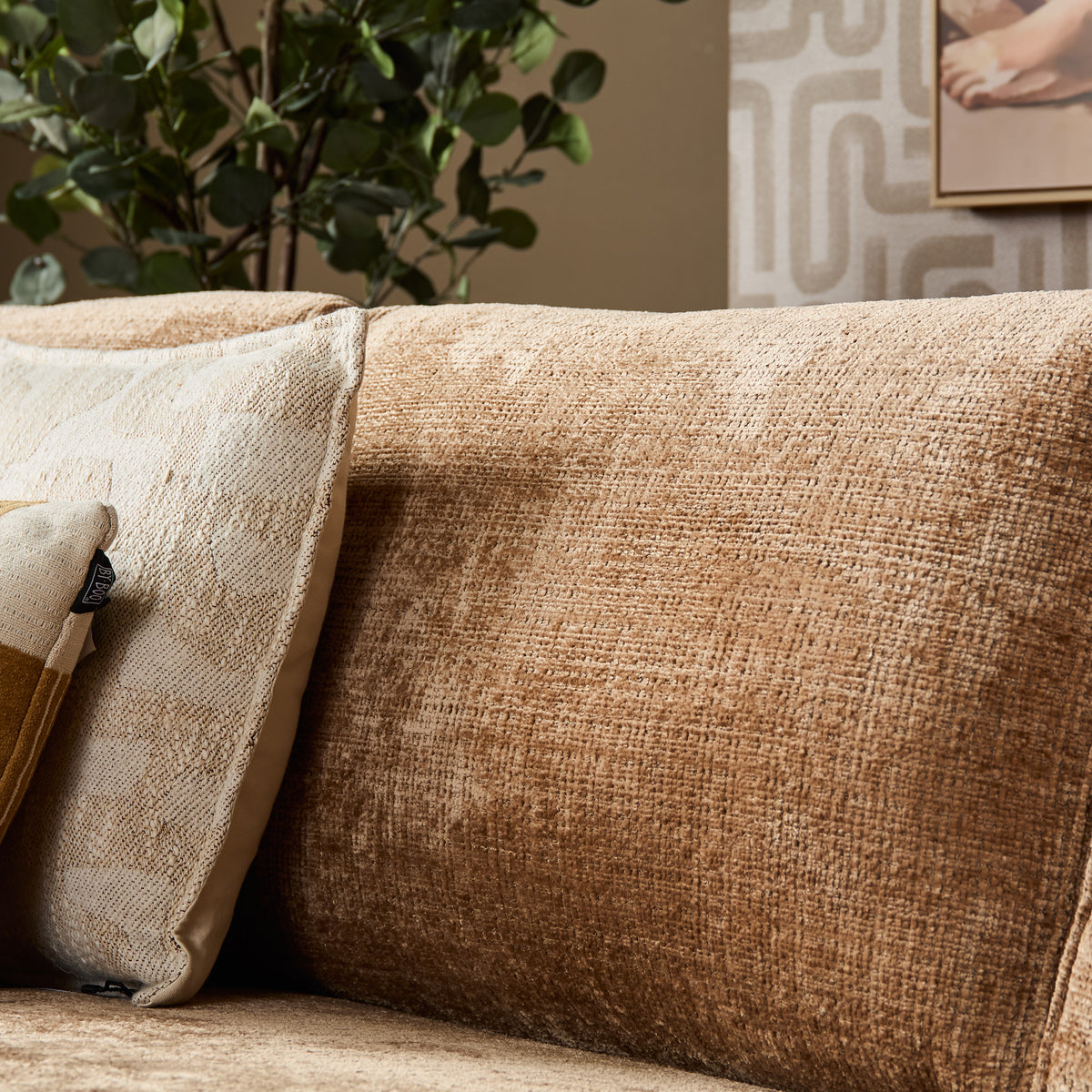 Hoekbank Teddy | Cinnamon Cremona — Zijaanzicht - sfeer