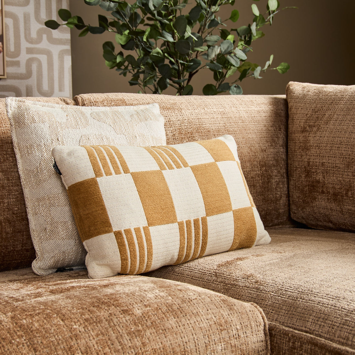 Hoekbank Teddy | Cinnamon Cremona — Zijaanzicht - sfeer