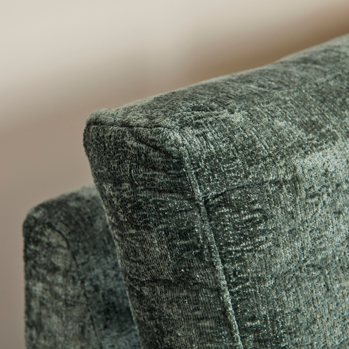 Hoekbank Alma groen, detail van het materiaal