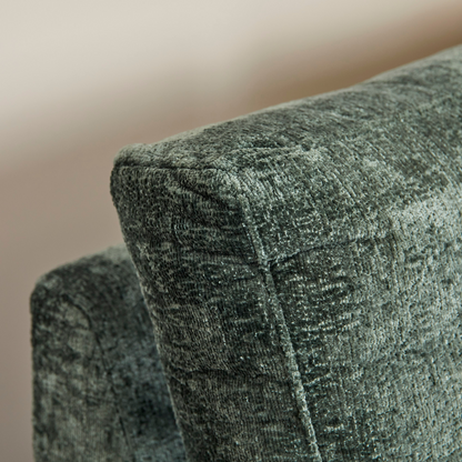 Hoekbank Alma groen, detail van het materiaal
