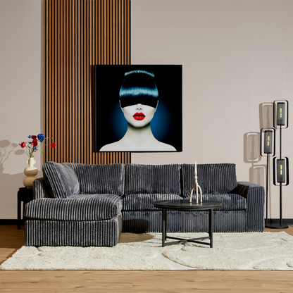 Hoekbank Teddy | Antraciet Ribcord