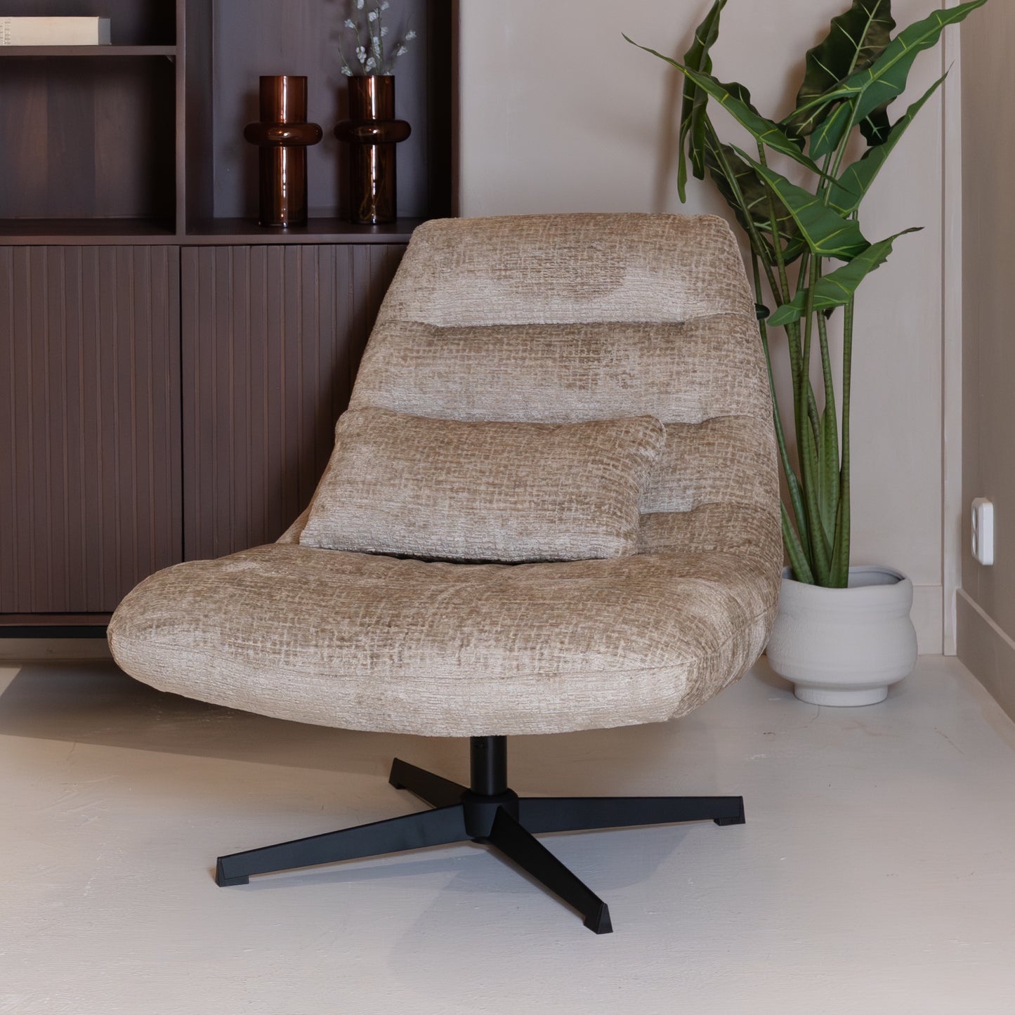 Fauteuil Nox | Beige Stof