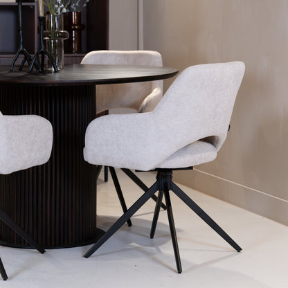 Eetkamerstoel Evi | Naturel Stof