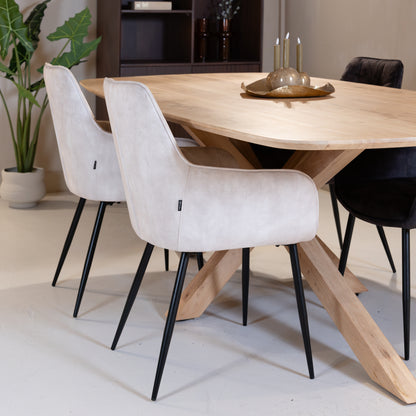 Eetkamerstoel Lynn | Velvet Beige