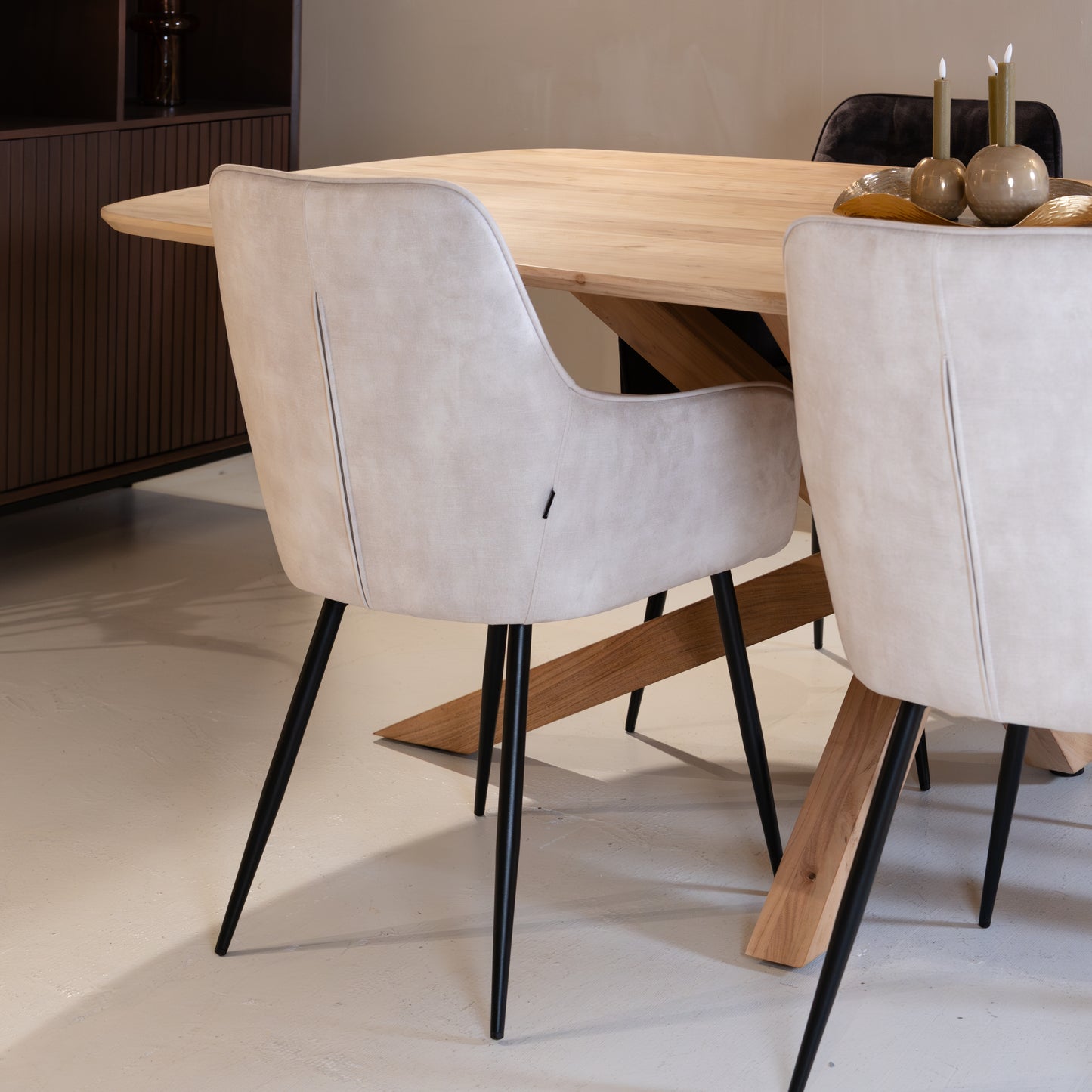 Eetkamerstoel Lynn | Velvet Beige