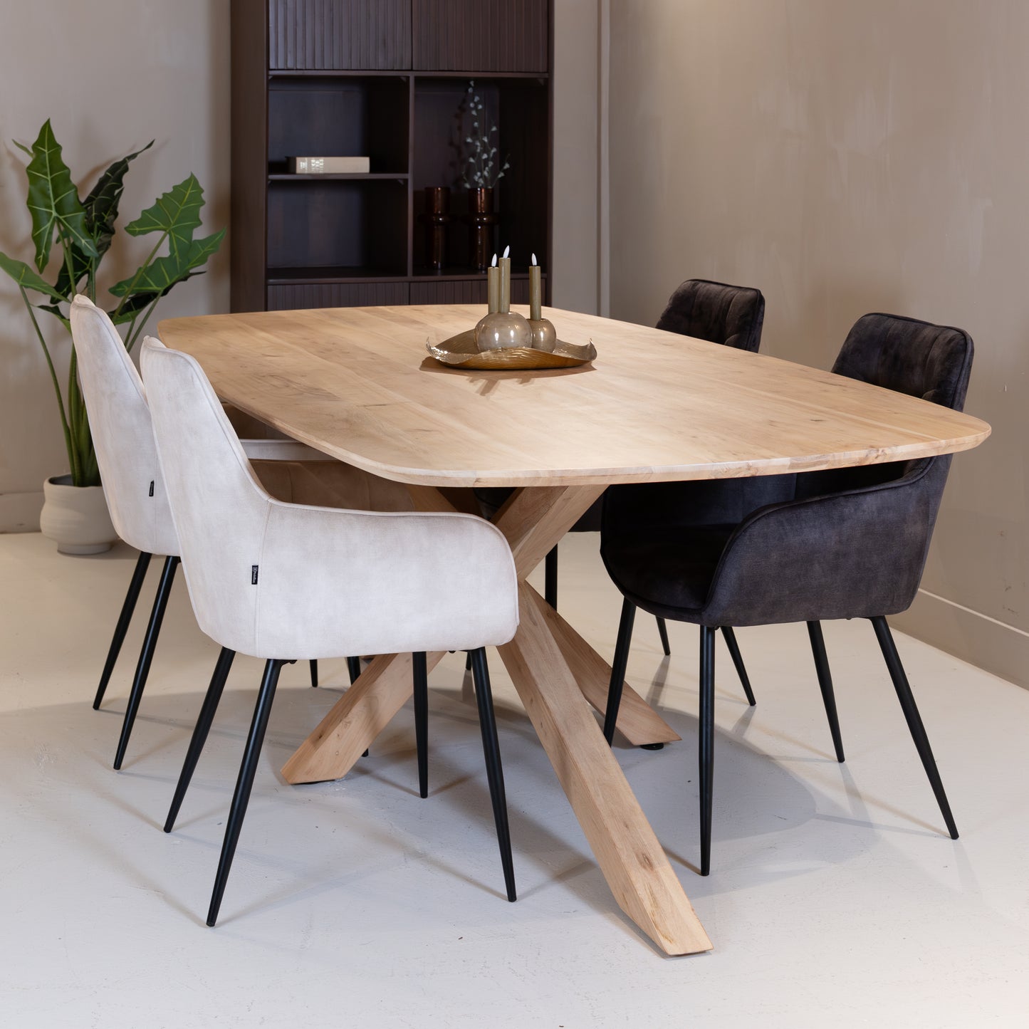 Eetkamerstoel Lynn | Velvet Antraciet