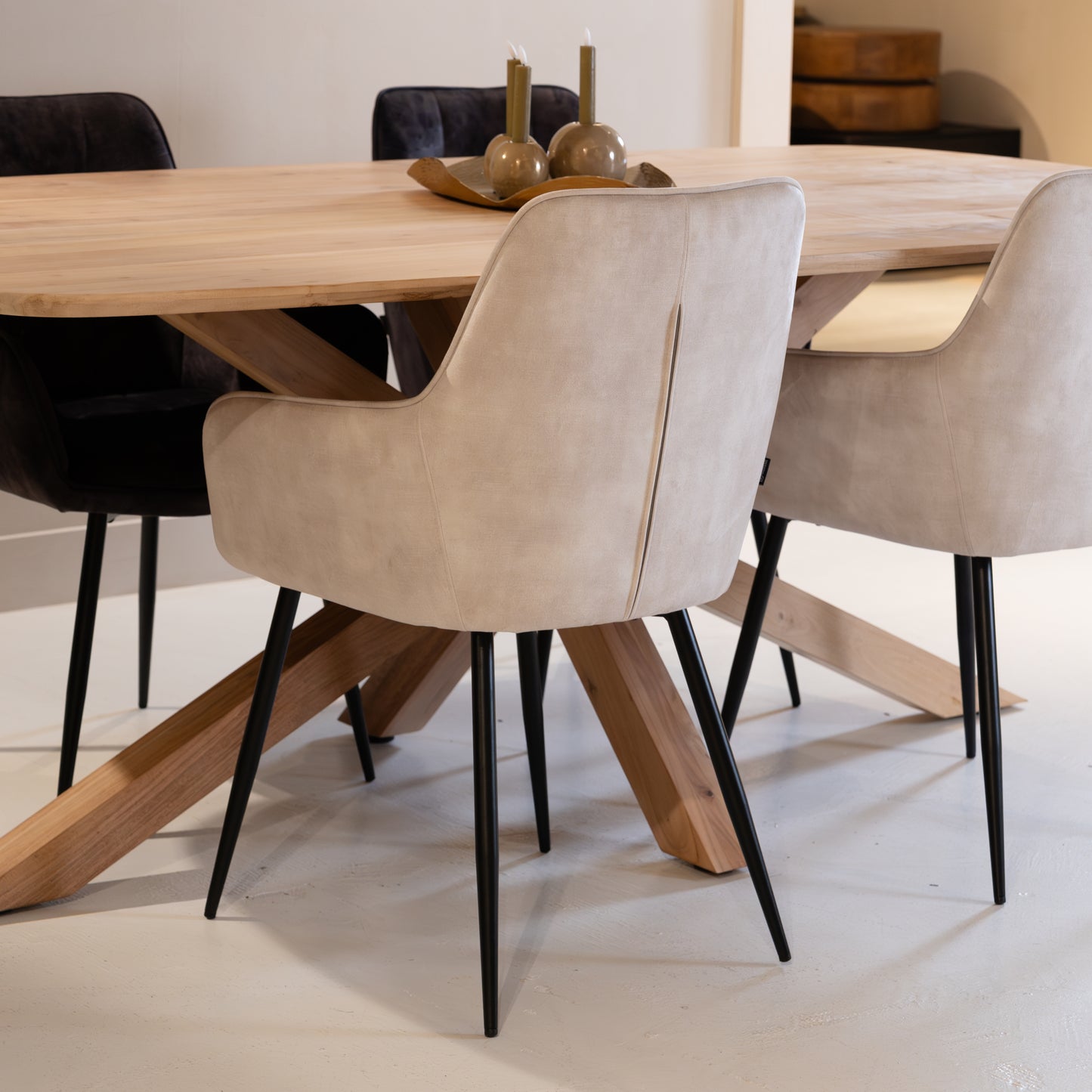 Eetkamerstoel Lynn | Velvet Beige