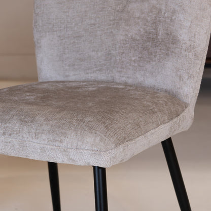 Eetkamerstoel Bobby | Zand Stof | No Arm