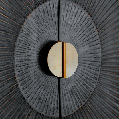 Kabinet Kast Sun | 2 Deuren | Zwart Mangohout