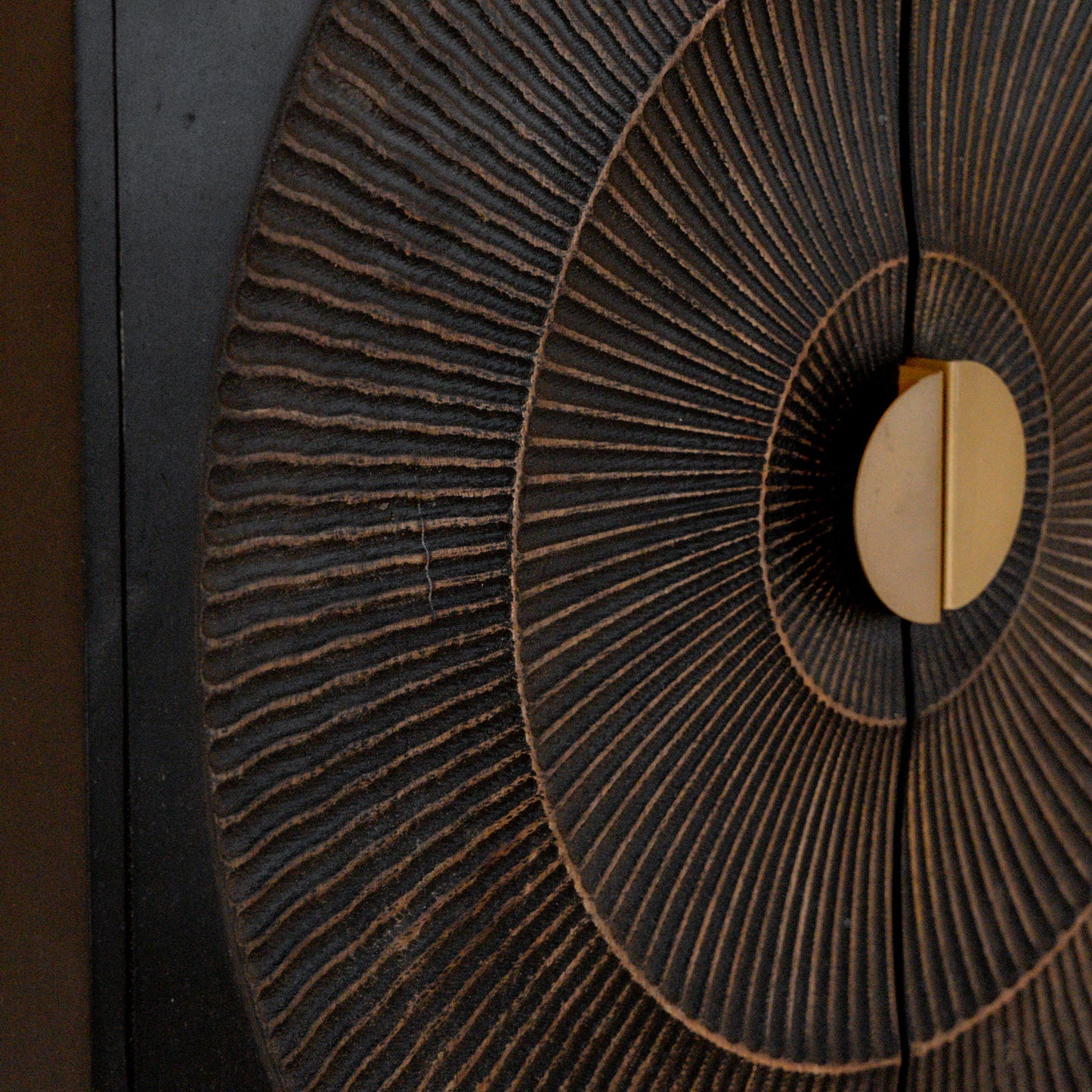 Opbergkast Sun Laag | 2 Deuren | Zwart Mangohout