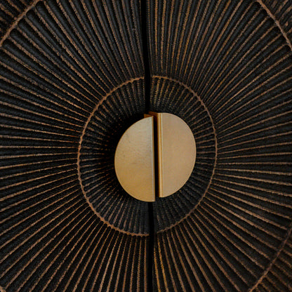 Opbergkast Sun Laag | 2 Deuren | Zwart Mangohout