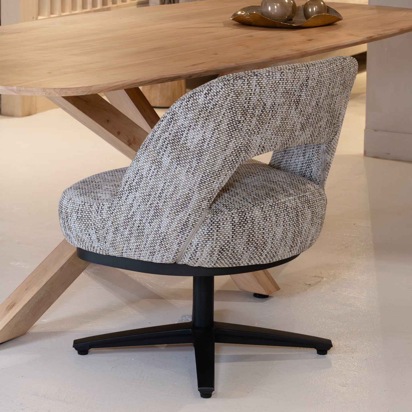 Eetkamerstoel Caldes | Grijs Stof