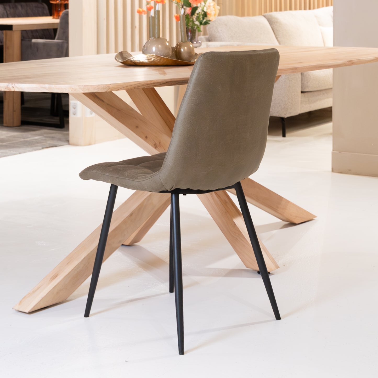 Eetkamerstoel Tess | Micro Suède Groen