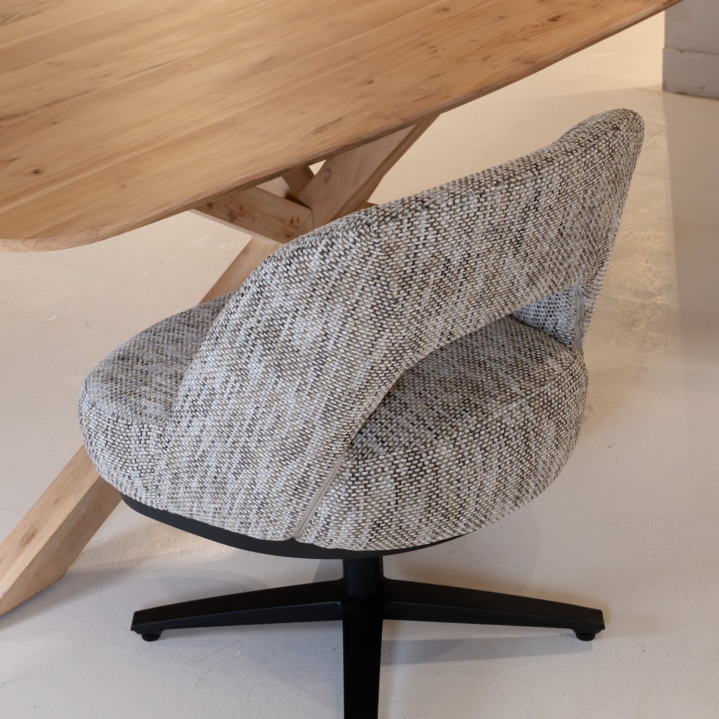 Eetkamerstoel Caldes | Grijs Stof