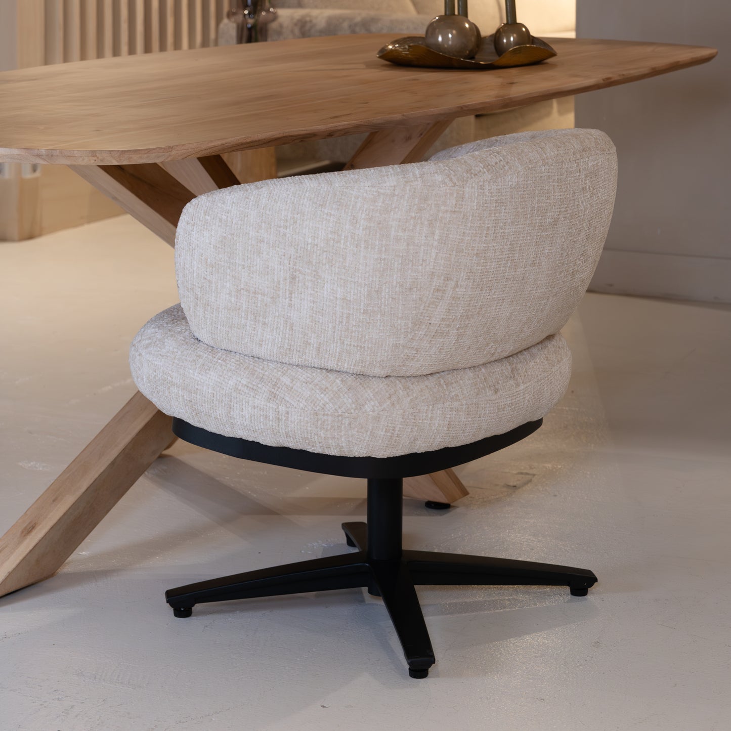 Eetkamerstoel Perca | Beige Stof