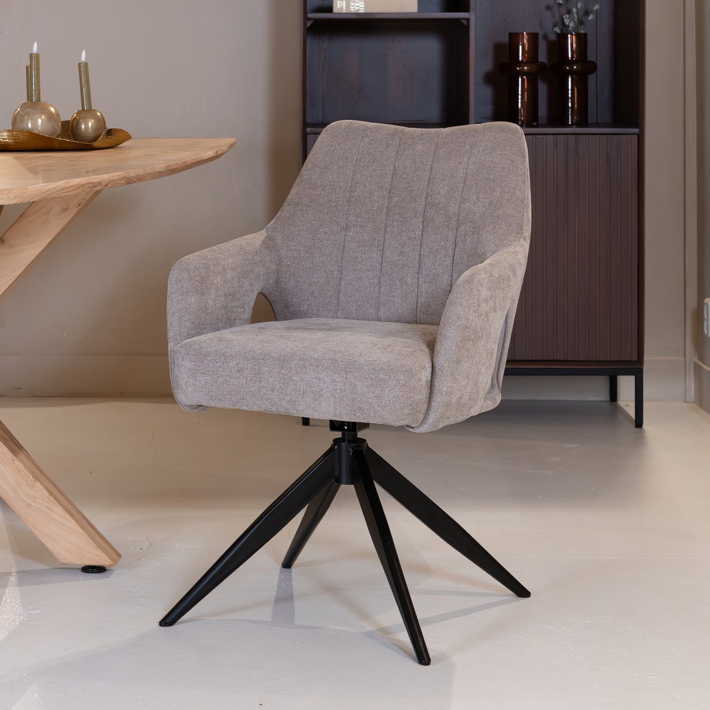 Eetkamerstoel Marley | Grijs Stof