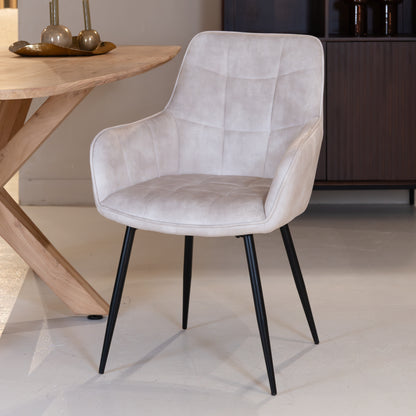 Eetkamerstoel Lynn | Velvet Beige