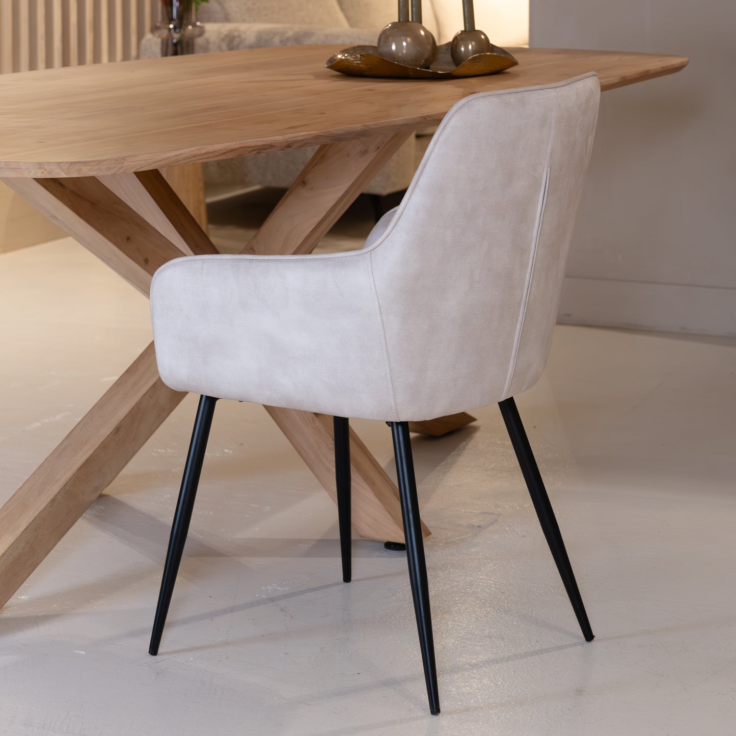 Eetkamerstoel Lynn | Velvet Beige