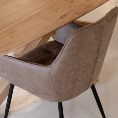 Eetkamerstoel Lynn | Micro Suéde Taupe