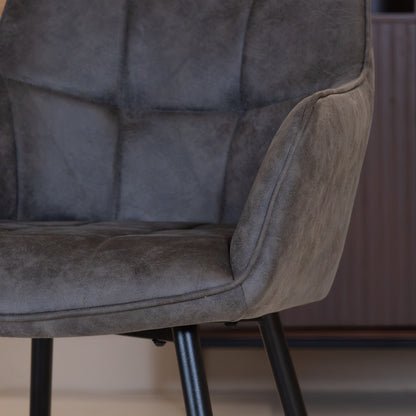 Eetkamerstoel Lynn | Micro Suéde Antraciet