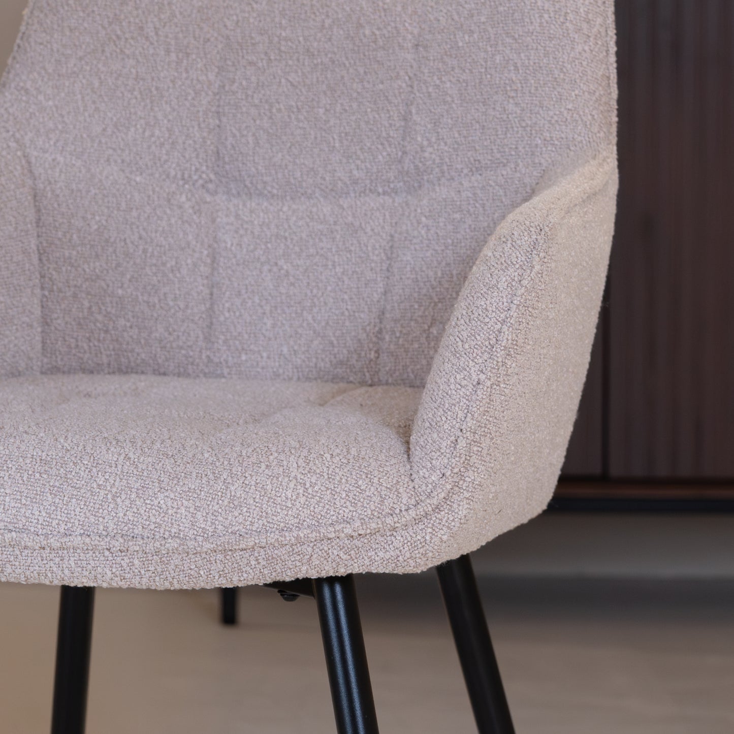 Eetkamerstoel Lynn | Naturel Bouclé