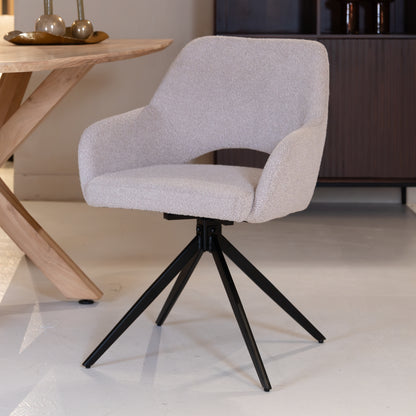 Eetkamerstoel Evi | Naturel Bouclé