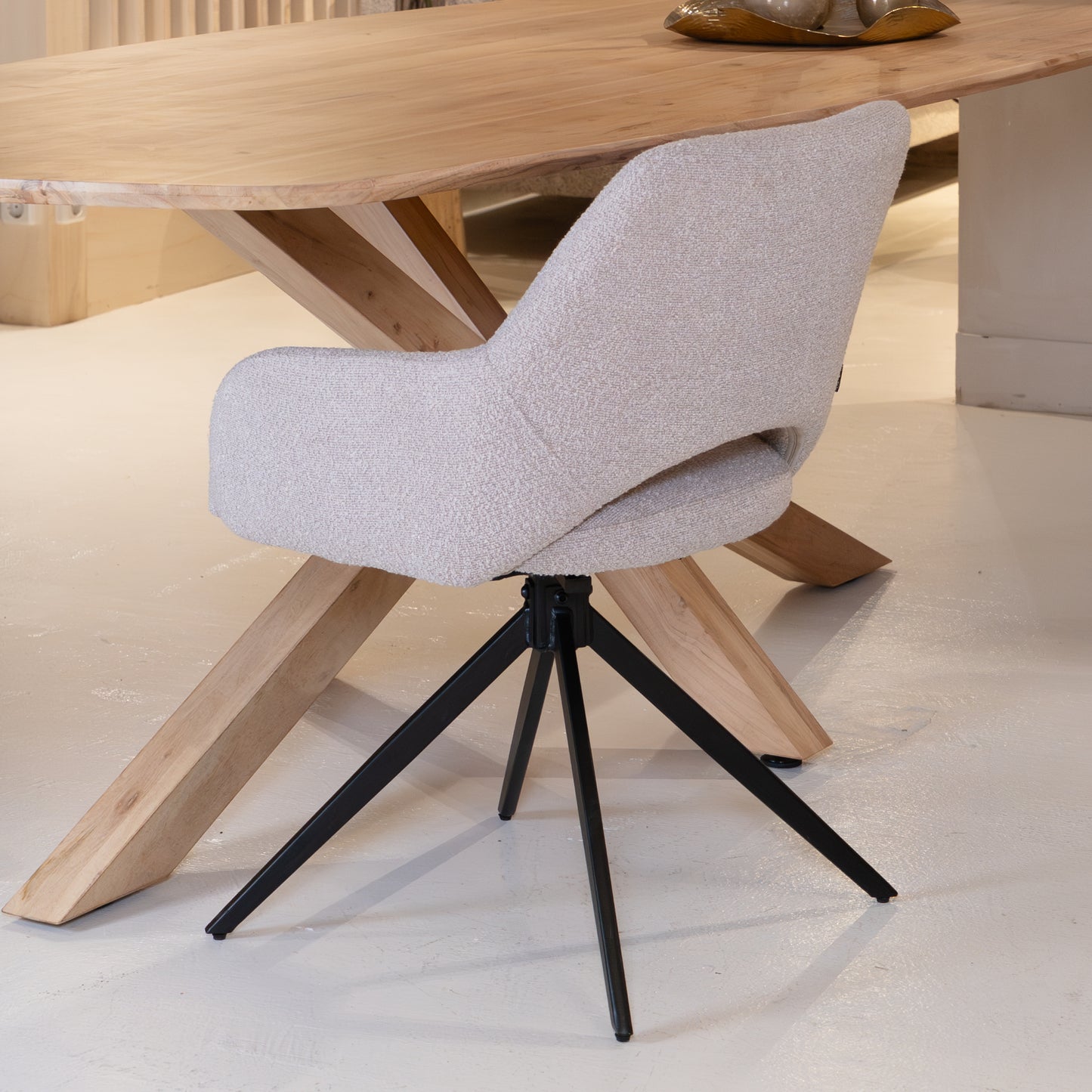 Eetkamerstoel Evi | Naturel Bouclé