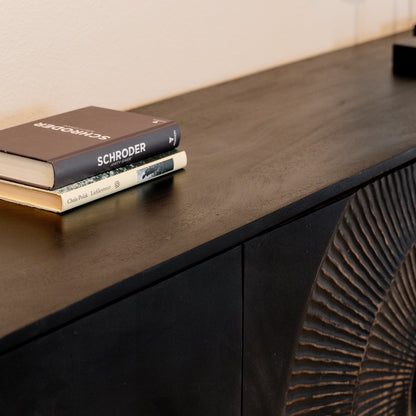 Dressoir Sun 180 | 4 Deuren | Zwart Mangohout