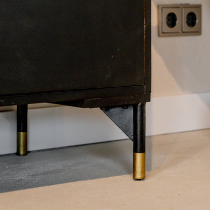 Dressoir Sun 180 | 4 Deuren | Zwart Mangohout