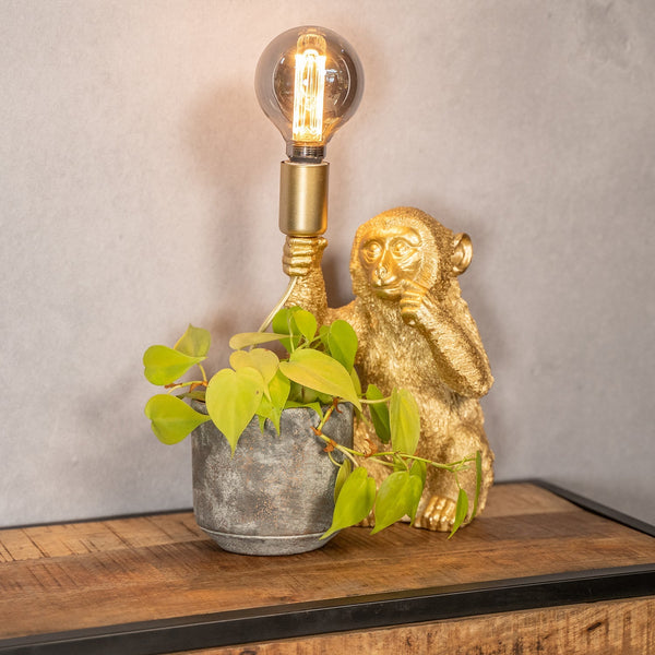 Tafellamp Monkey | Goud 41,5