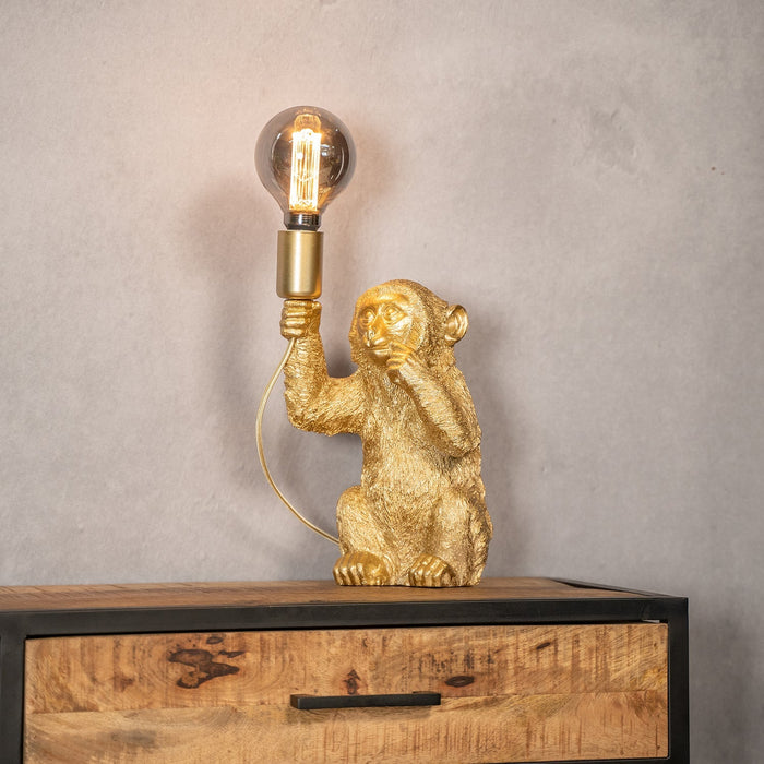 Tafellamp Monkey | Goud 41,5