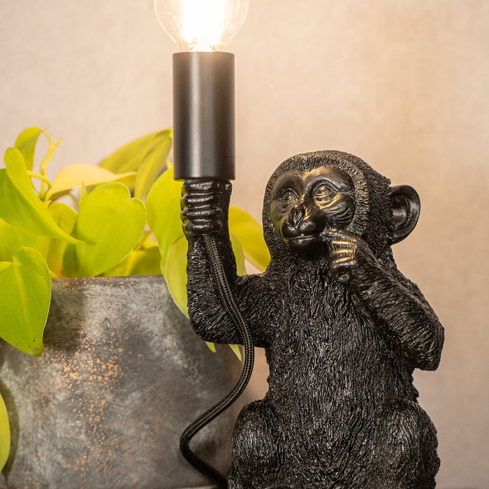 Tafellamp Monkey | Zwart 34