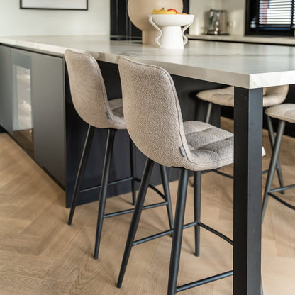 Barkruk Jelt | Kookeiland of Bartafel | Bouclé Naturel