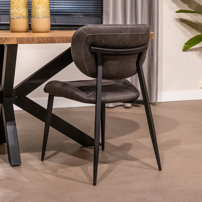 Eetkamerstoel Rikki | Antraciet