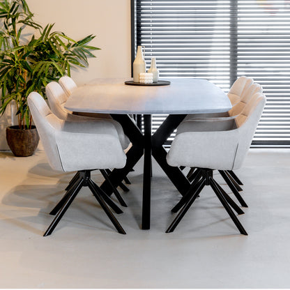 Eettafel Akagi | Deens Ovaal | Mango Ashblond