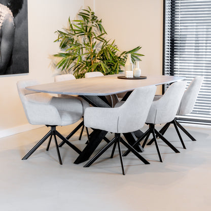 Eettafel Akagi | Deens Ovaal | Mango Ashblond