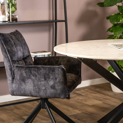 Eettafel Lynn | Rond | marmer
