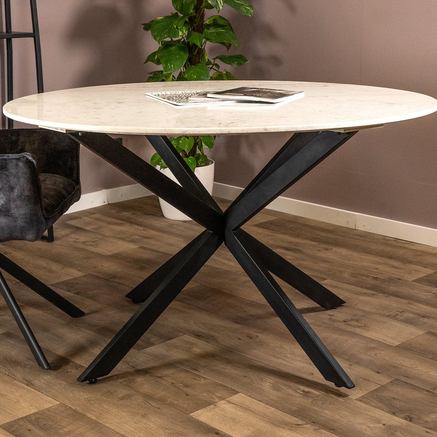 Eettafel Lynn | Rond | marmer