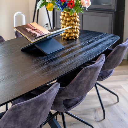 Eettafel Mia | Eikenhout | Zwart