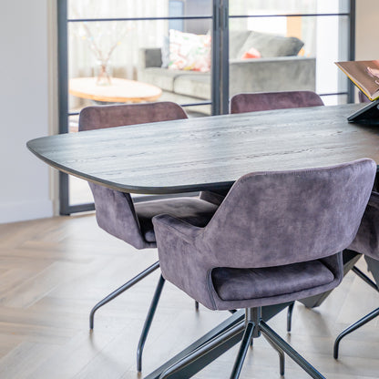 Eettafel Mia | Eikenhout | Zwart